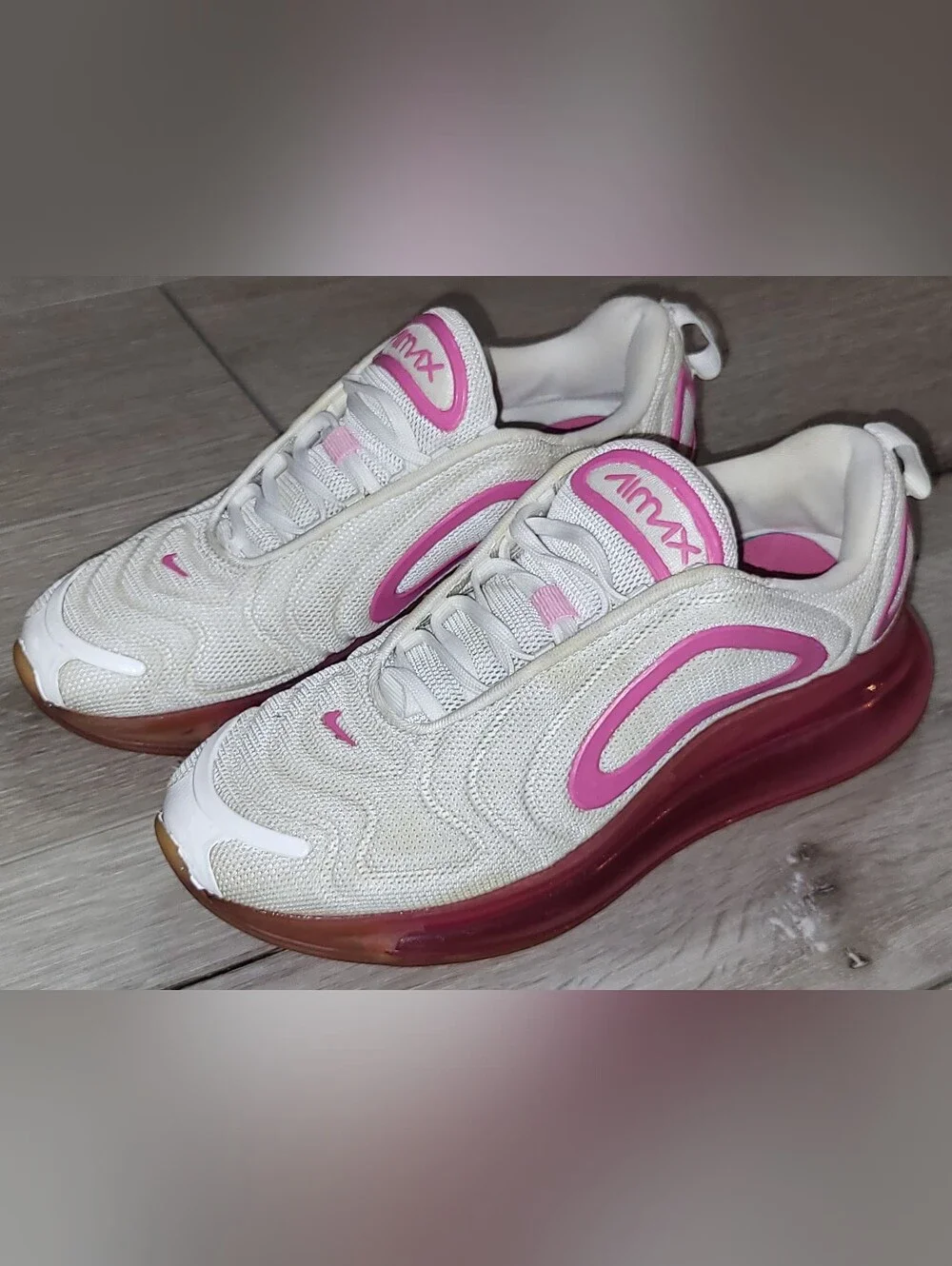 ✔️ Women's White & Pink Nike Air Max 720